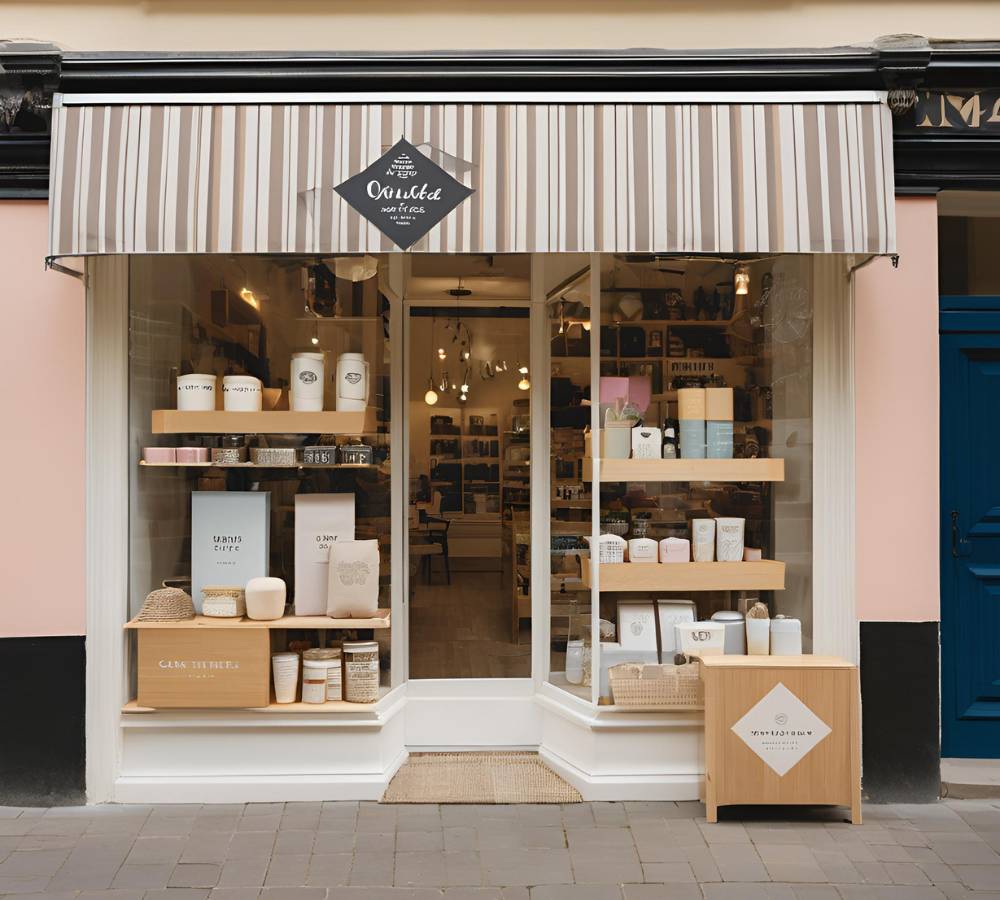 shop store front branding